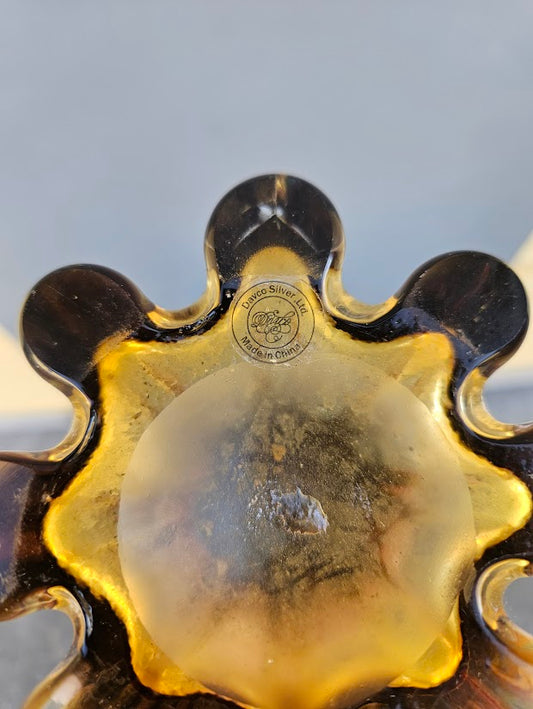 Hand-Blown Ombre Art Glass Vase