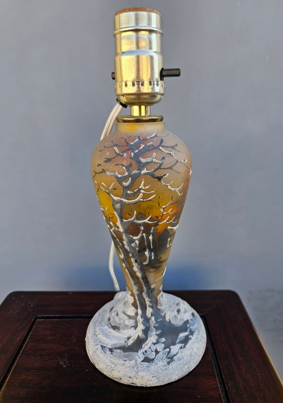 Peynaud French Signed Art Glass Lamp Base