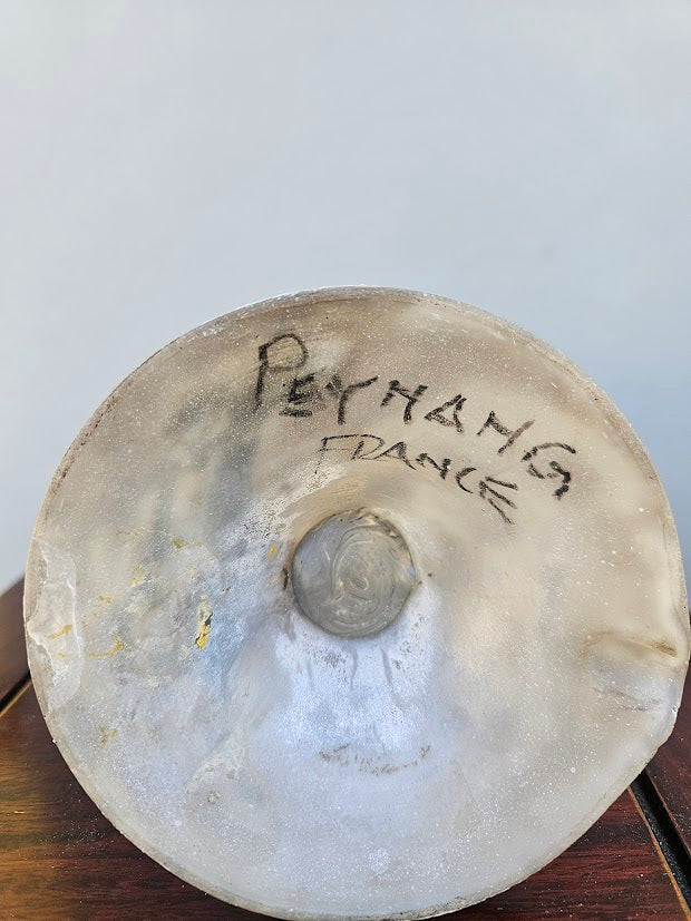 Peynaud French Signed Art Glass Lamp Base