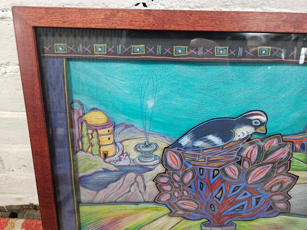 Joan Curtis "Journey Home" Drawing Acrylic (Framed)