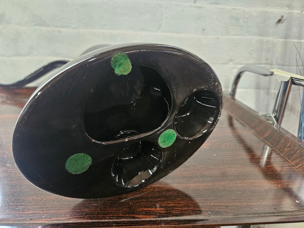 Vintage MCM Black Ceramic Seagull Sculpture