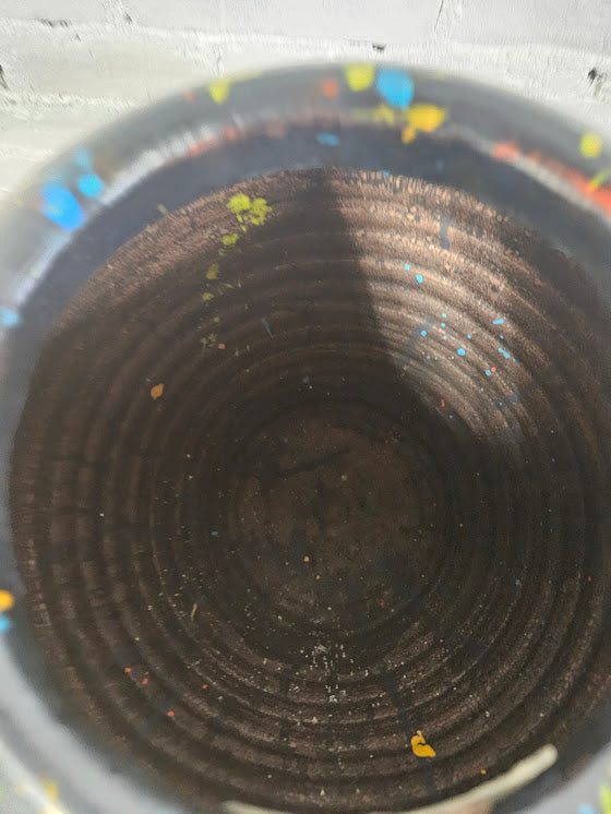 Splatter Paint Ceramic Vase – Jackson Pollock Style