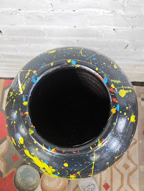 Splatter Paint Ceramic Vase – Jackson Pollock Style