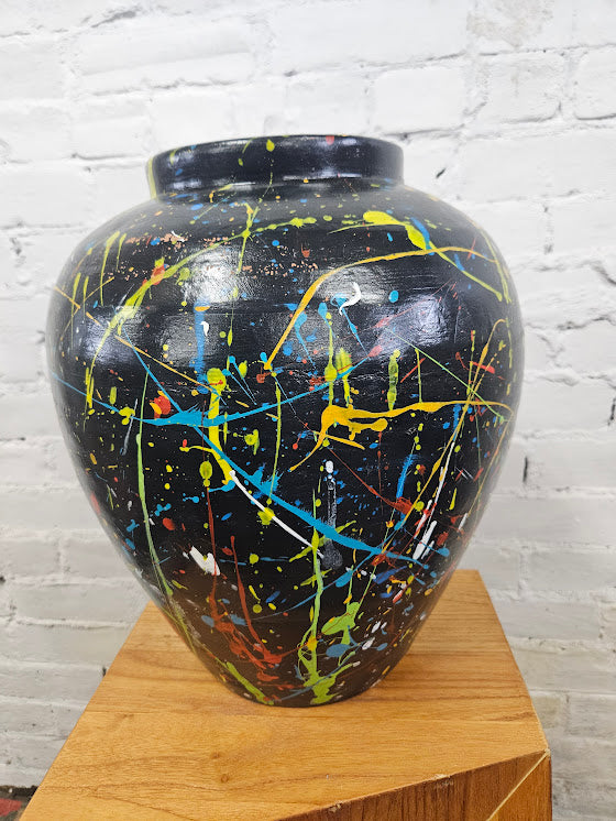Splatter Paint Ceramic Vase – Jackson Pollock Style