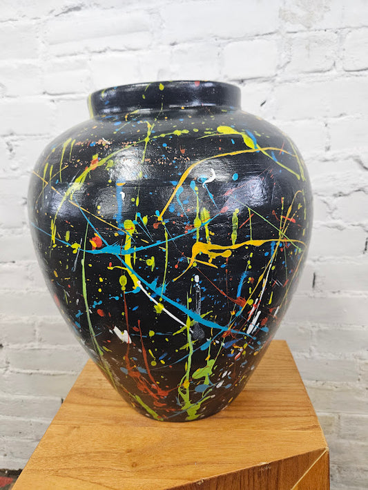 Splatter Paint Ceramic Vase – Jackson Pollock Style
