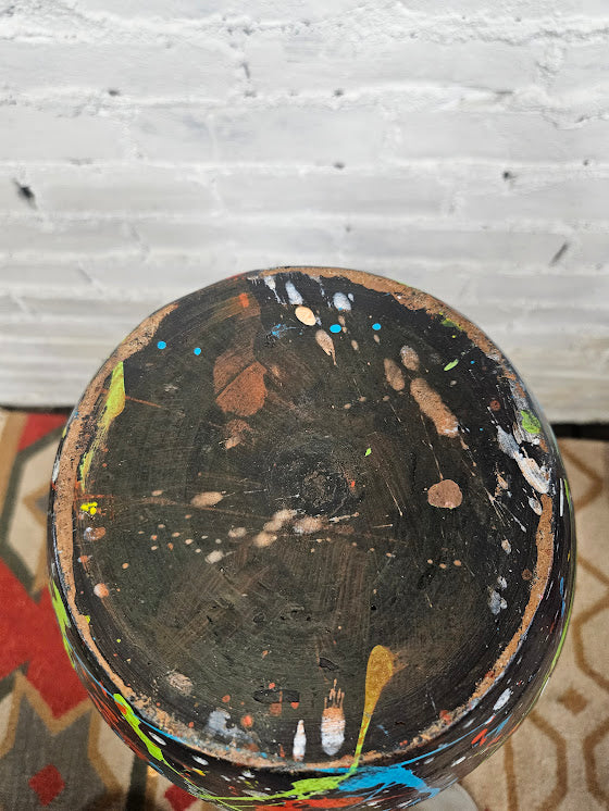 Splatter Paint Ceramic Vase – Jackson Pollock Style