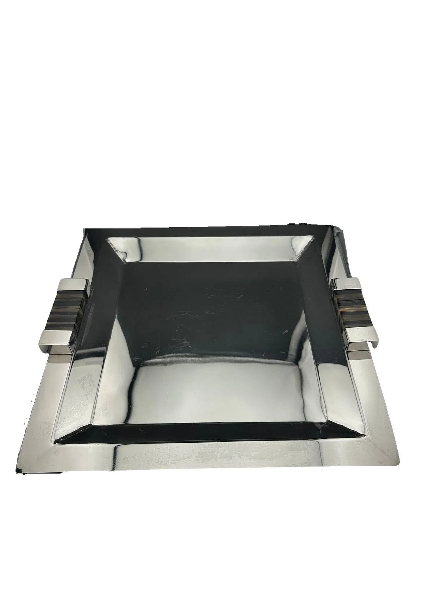 Airedelsur Jujoy Silver Serving Tray by Marcelo Lucini Argentina Horn Handles