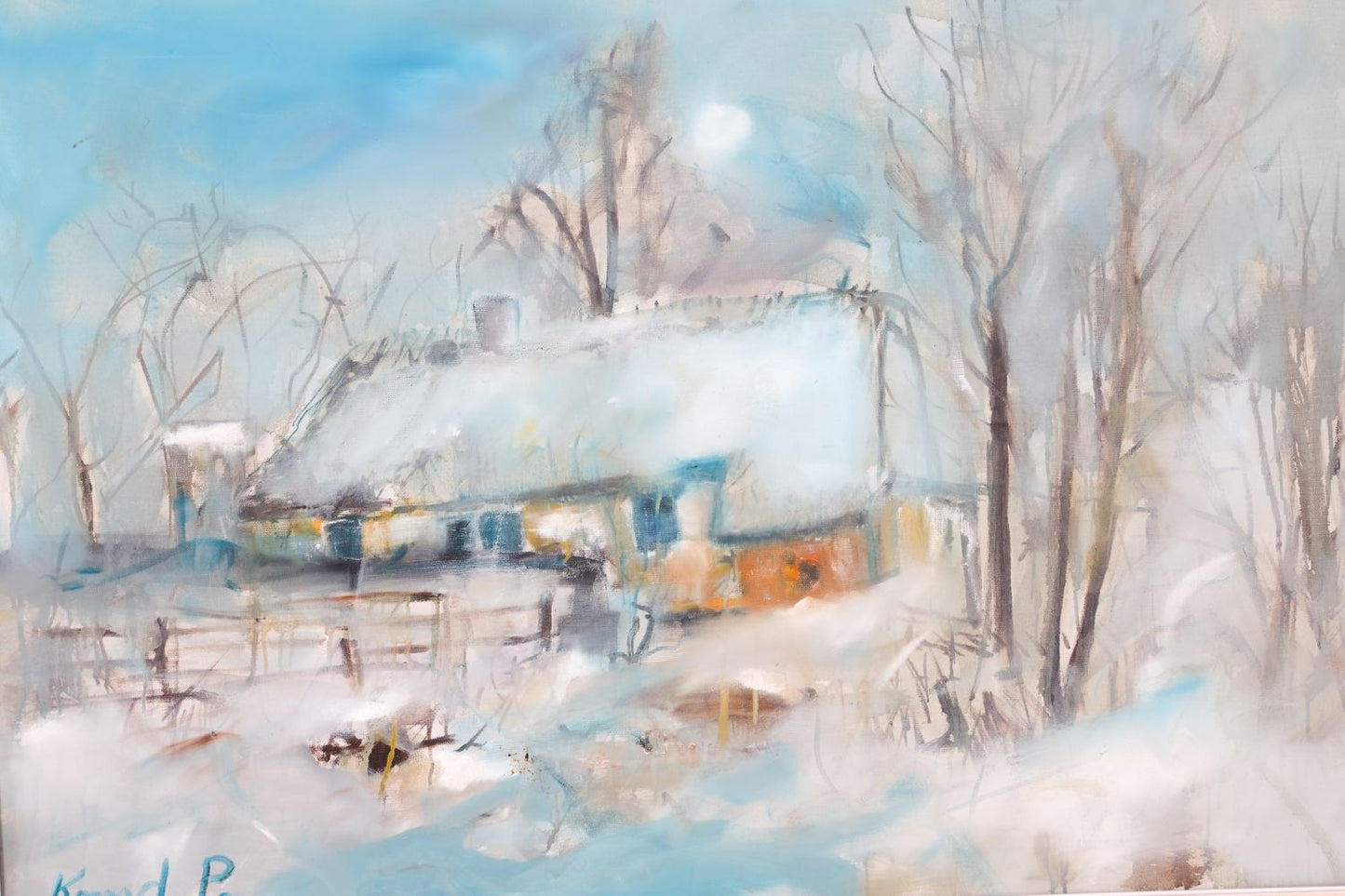 Mid 20th Century Danish Artist Knud Pedersen Landscape