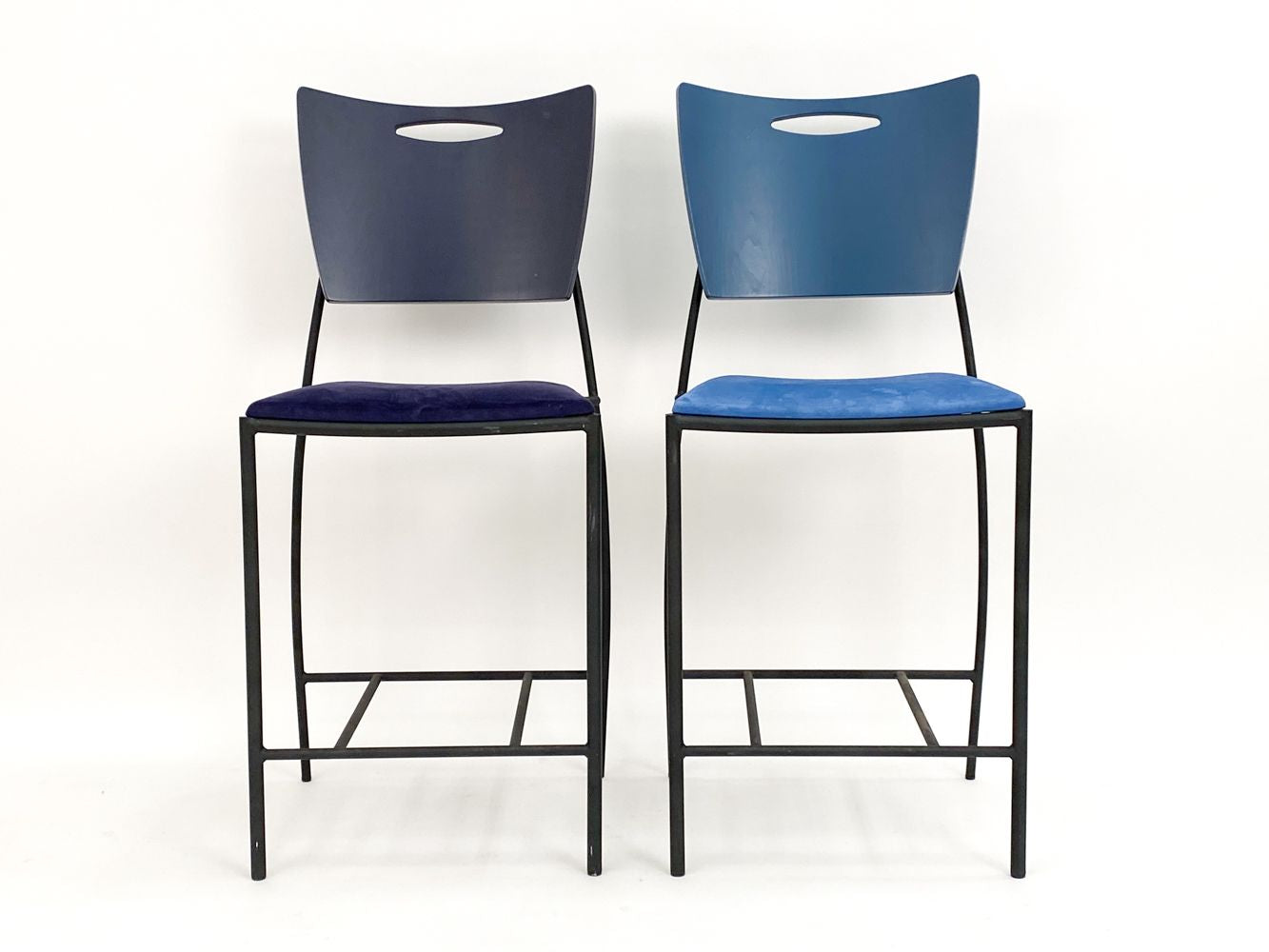 1980s Pair of Dakota Jackson Postmodern Bar Stools