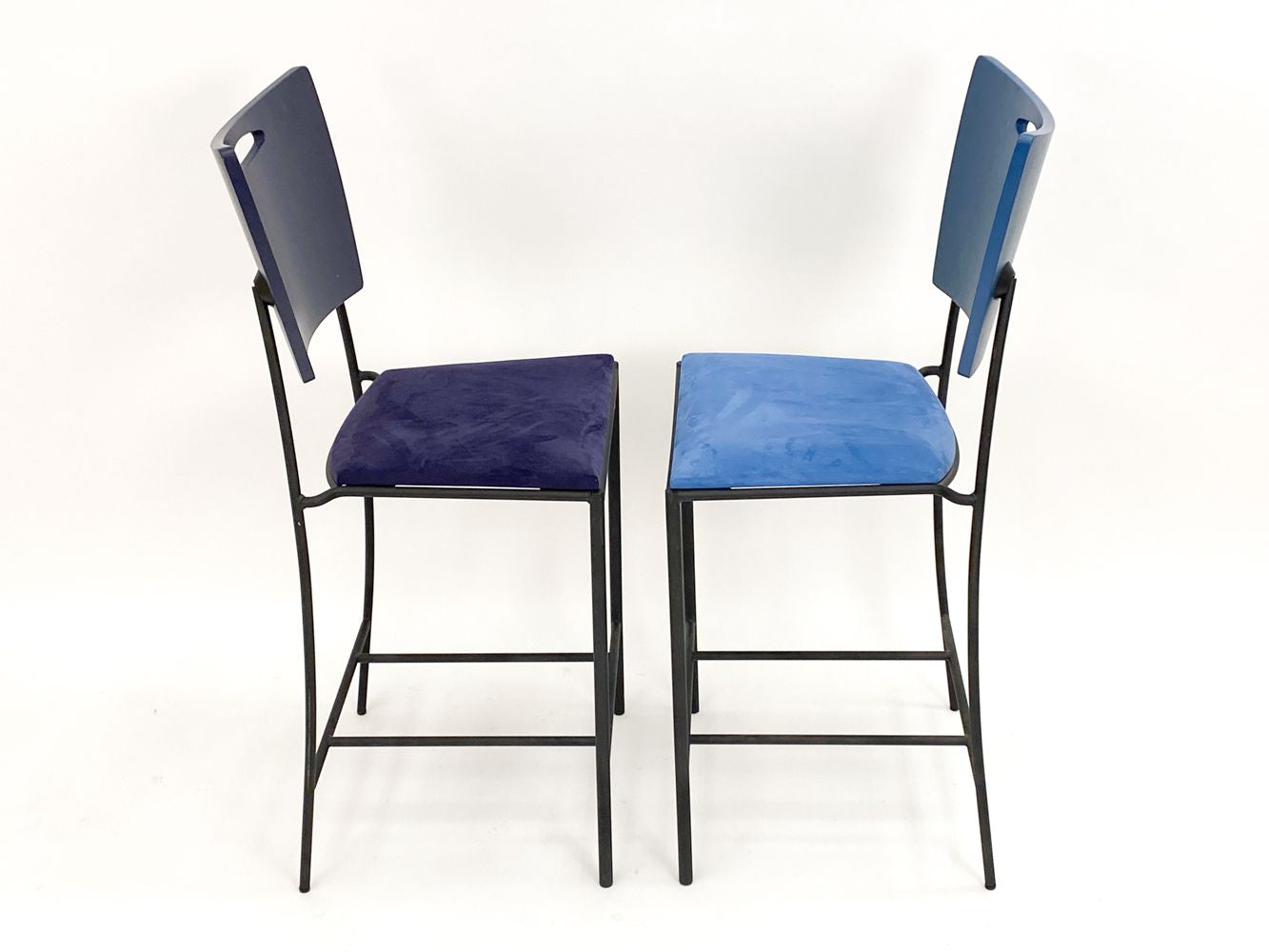 1980s Pair of Dakota Jackson Postmodern Bar Stools