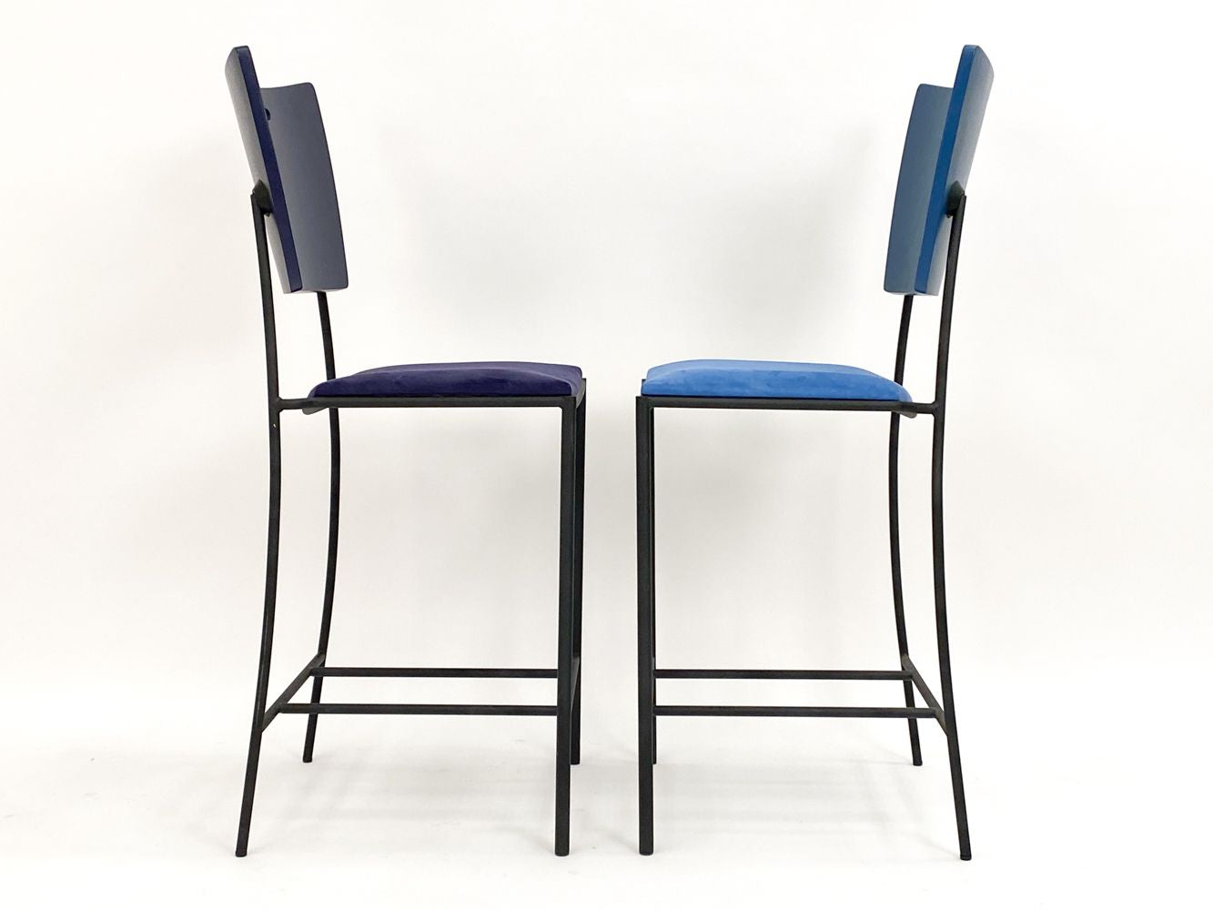 1980s Pair of Dakota Jackson Postmodern Bar Stools