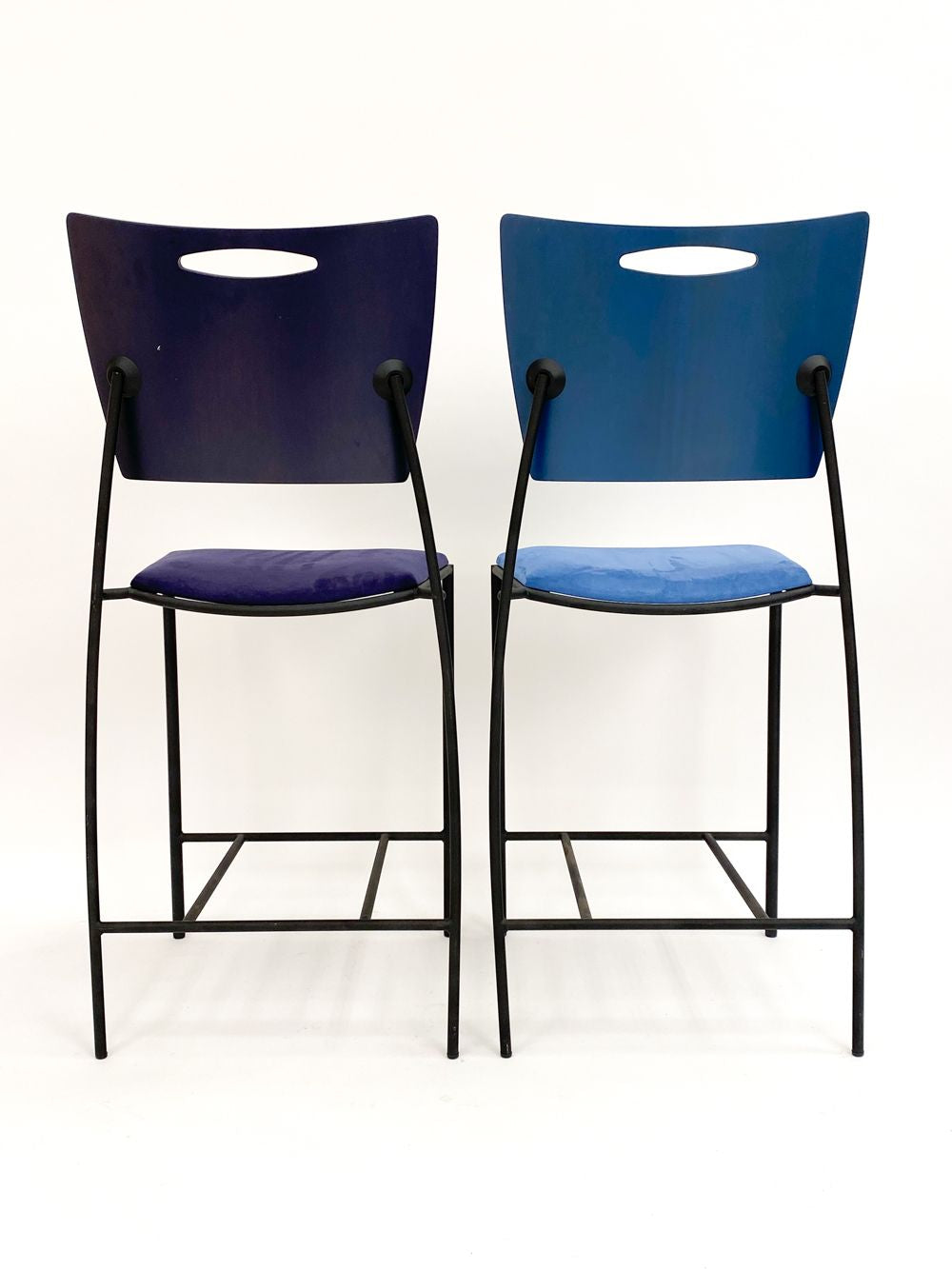 1980s Pair of Dakota Jackson Postmodern Bar Stools