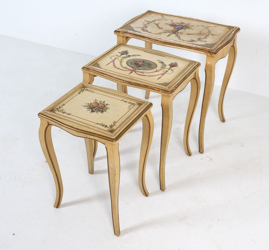 Vintage Kozak Studios French Provincial Nesting Tables