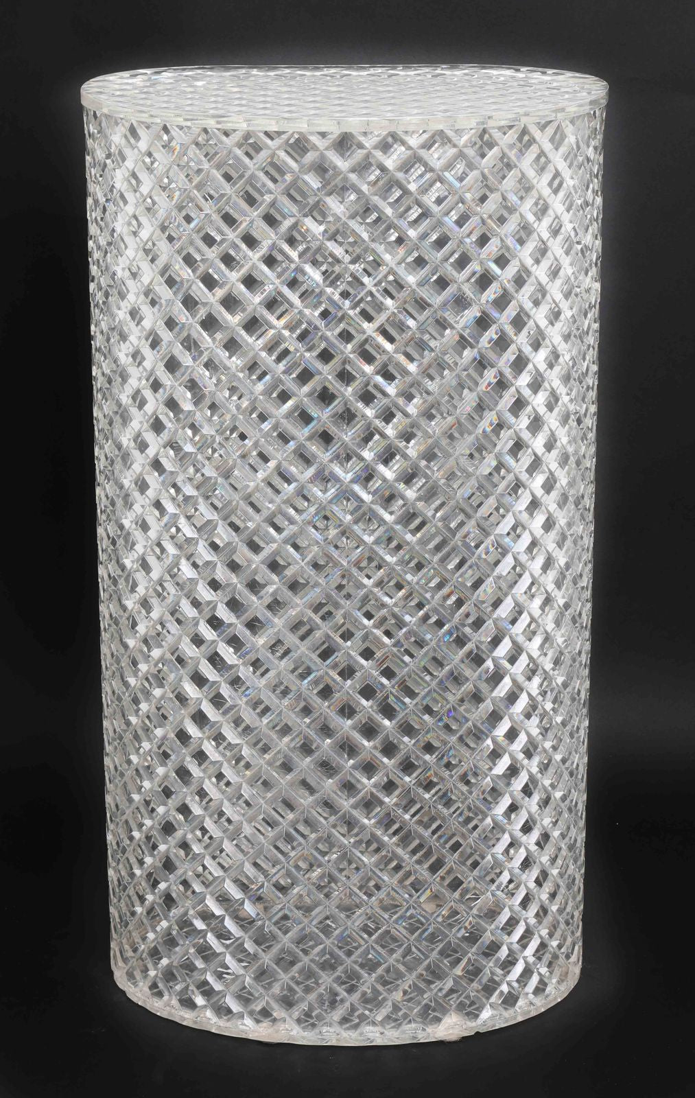 Hollywood Regency Lucite Laundry Hamper