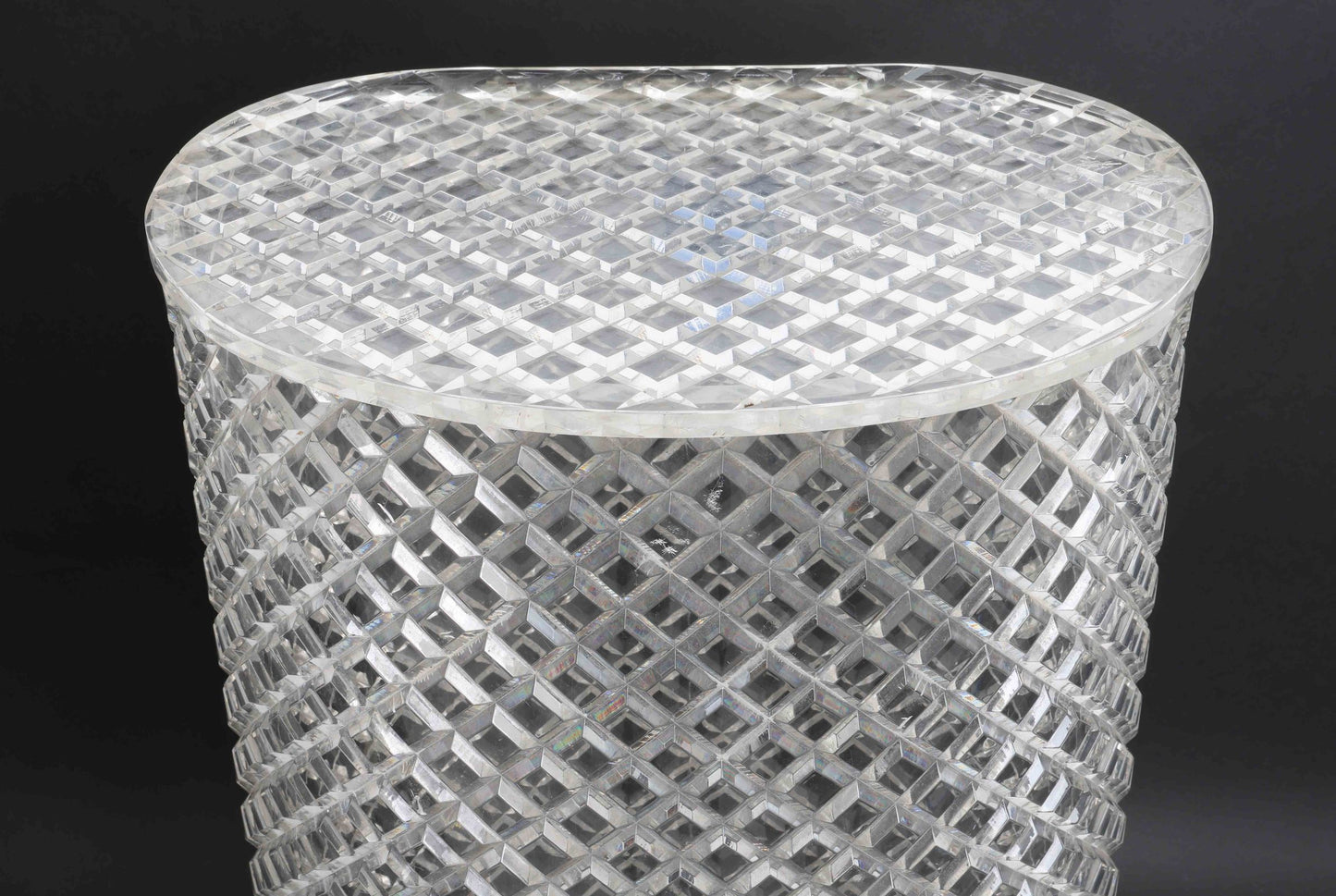 Hollywood Regency Lucite Laundry Hamper