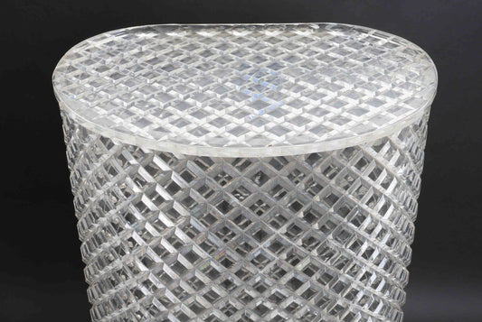 Hollywood Regency Lucite Laundry Hamper