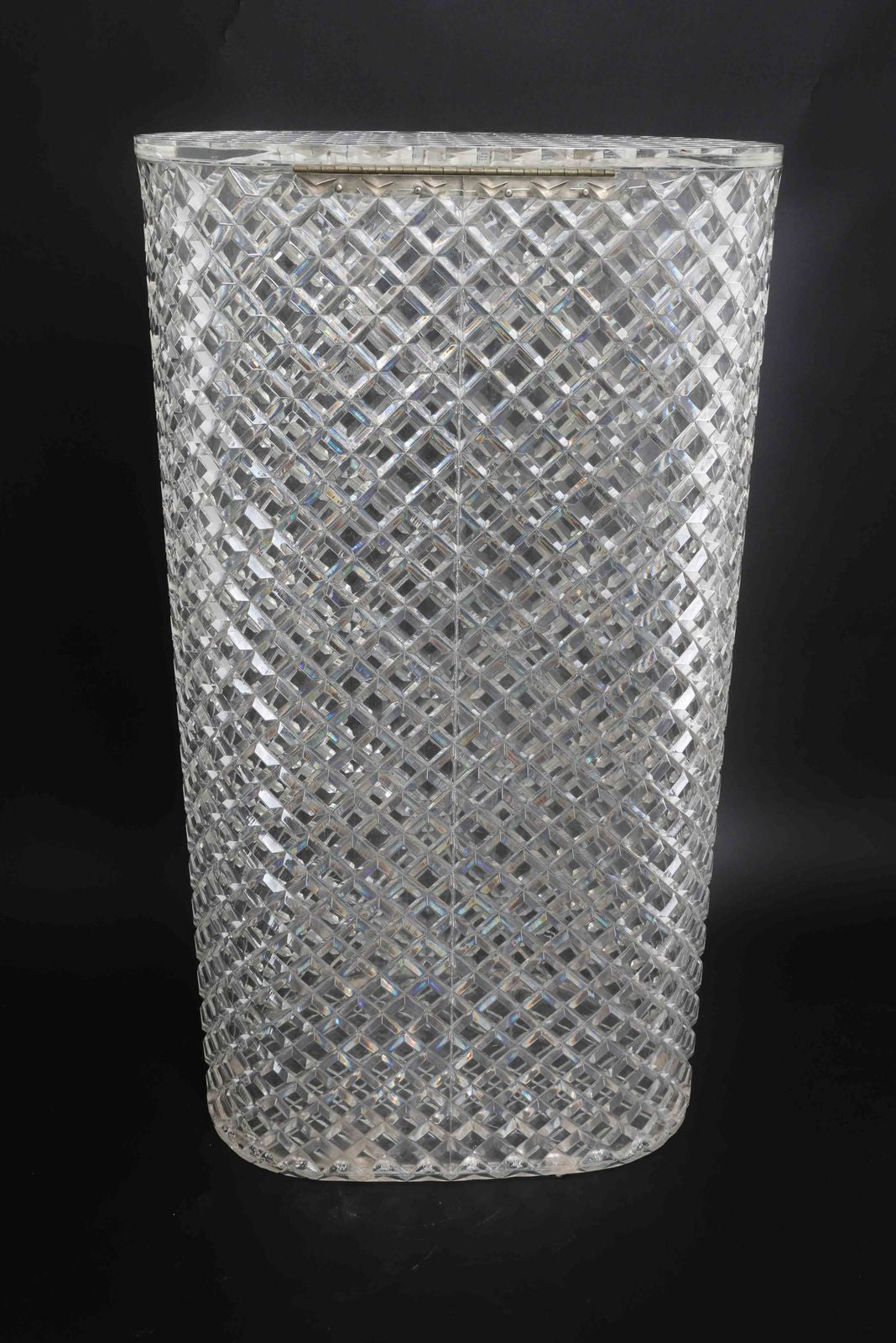 Hollywood Regency Lucite Laundry Hamper