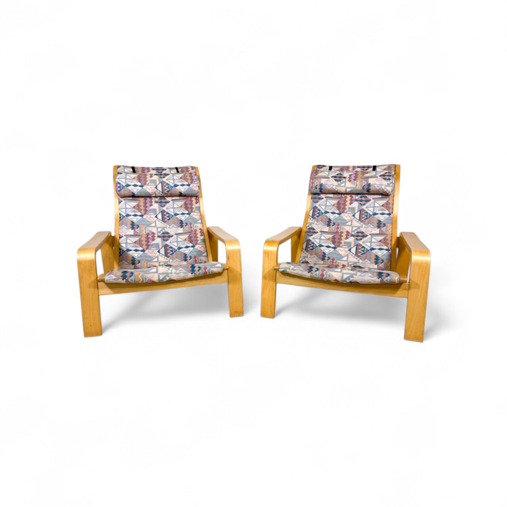 Mid-Century Pair of Pulkka Lounge Chairs by Ilmari Lappalainen for Asko