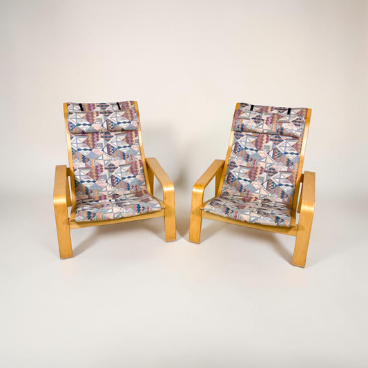 Mid-Century Pair of Pulkka Lounge Chairs by Ilmari Lappalainen for Asko