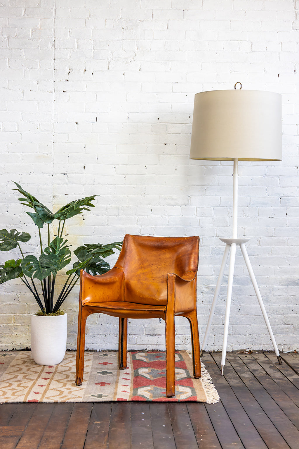 Pair of Cab 413 Armchairs in Cognac Leather by Mario Bellini for Cassina