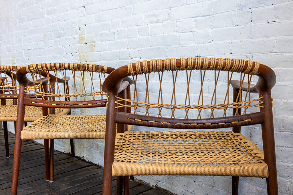Set of Four (4) Bambi Dining Chairs by Rolf Rastad & Adolf Relling, Norway 1950s