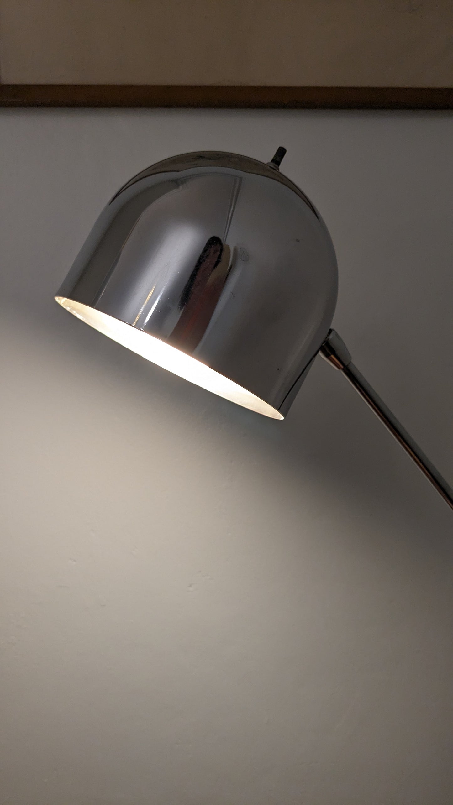 1960s Sonneman Chrome Articulating Eyeball Table Lamp