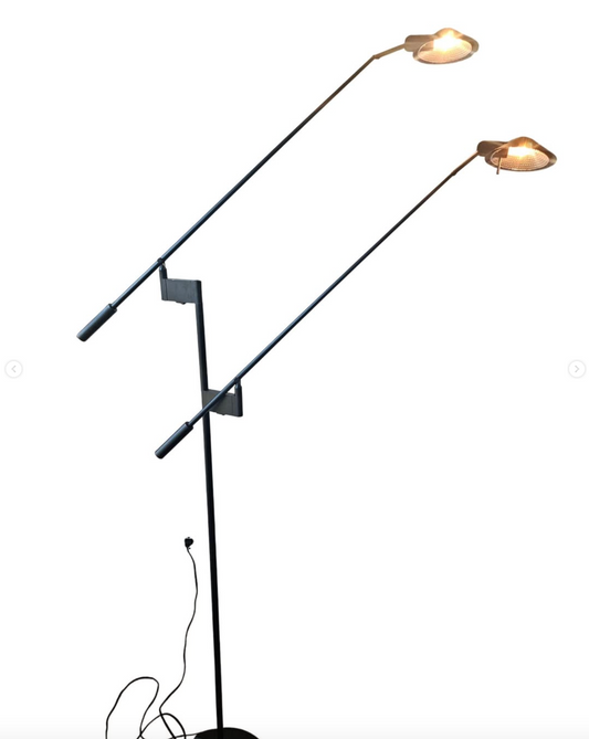 Robert Sonneman for George Kovacs “Feather” Adjustable Double Light Floor Lamp