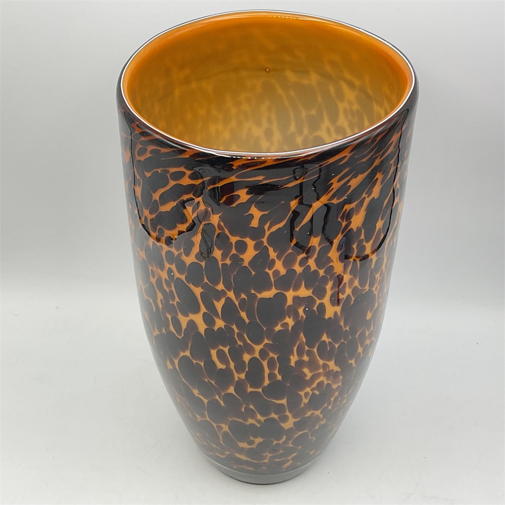 Tortoise Style Glass Vase