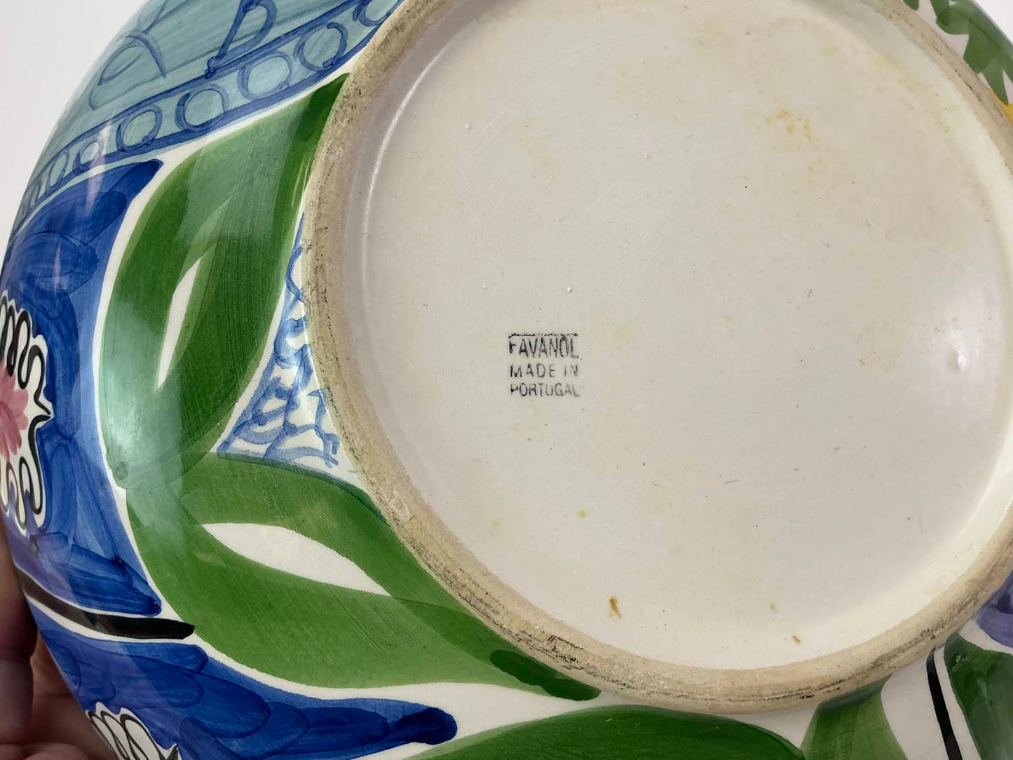 Hand Painted Ceramic Favanol, Portugal Serving Bowl