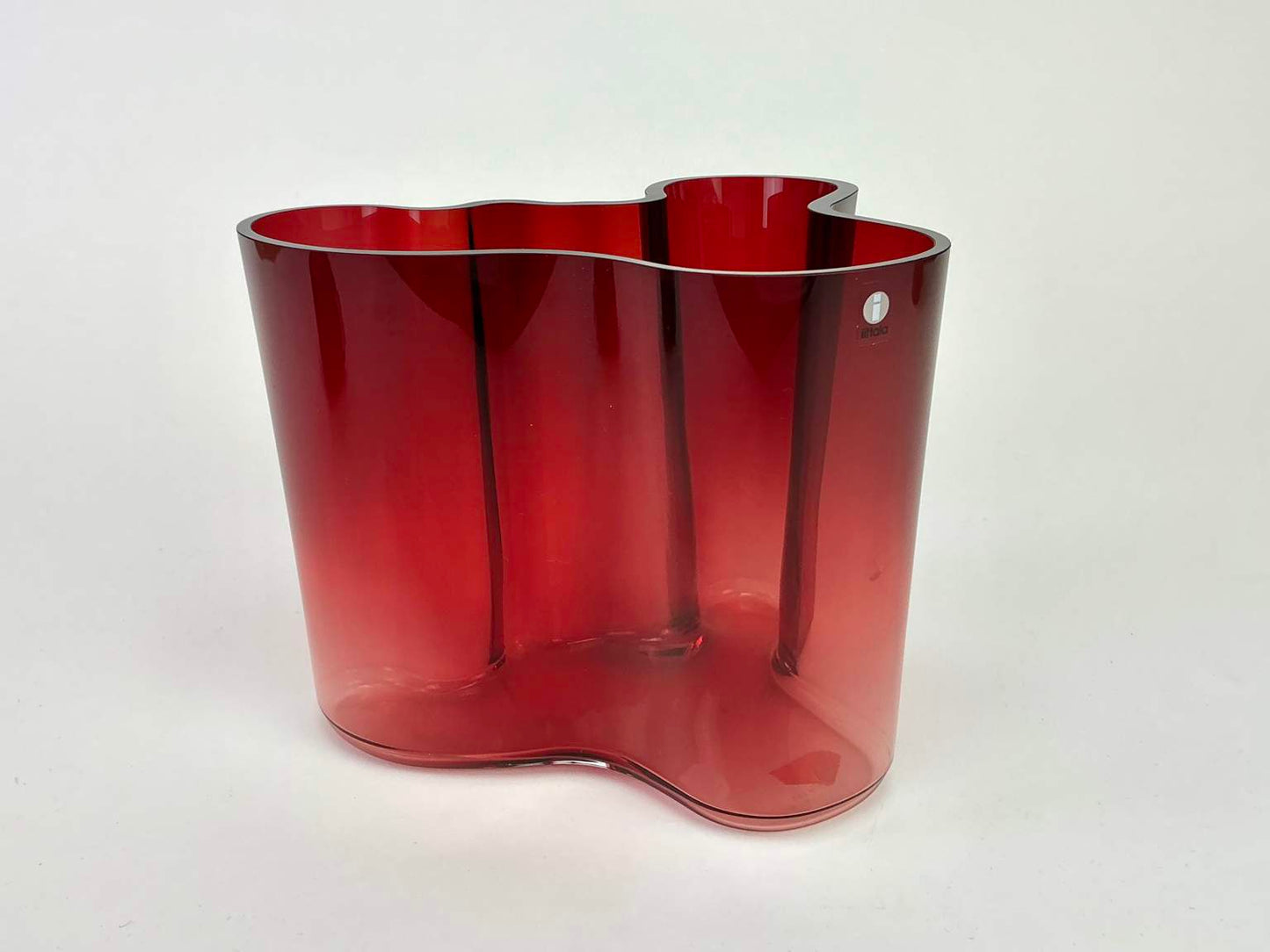 Iittala Alvar Aalto Cranberry Red Vase