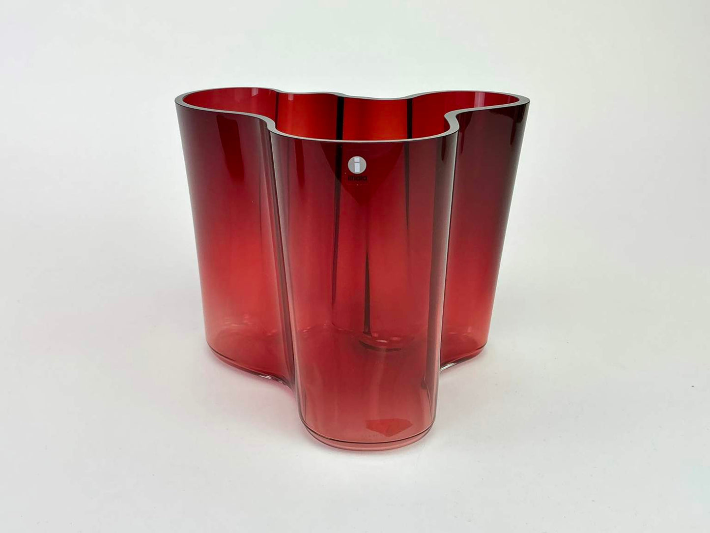 Iittala Alvar Aalto Cranberry Red Vase