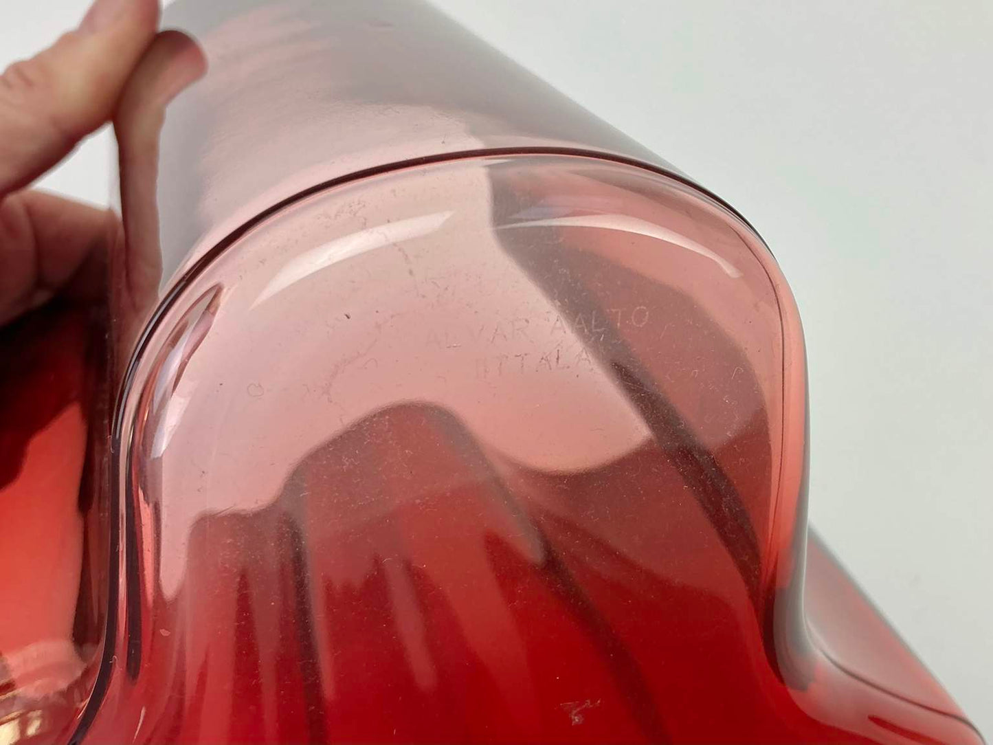 Iittala Alvar Aalto Cranberry Red Vase