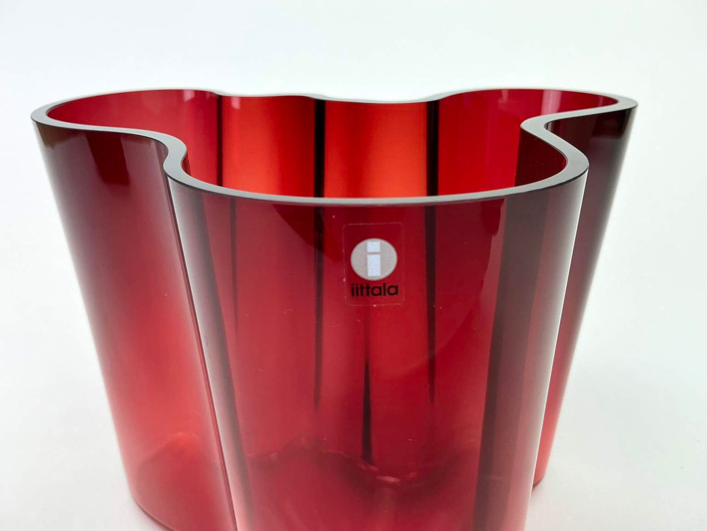 Iittala Alvar Aalto Cranberry Red Vase