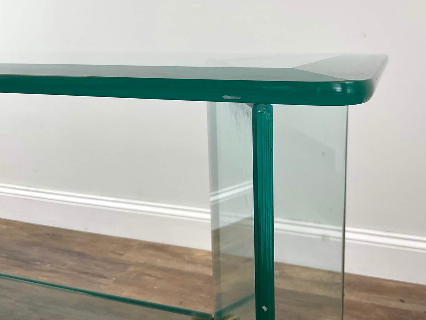 Leon Rosen Pace Collection Glass & Bronze Console Table