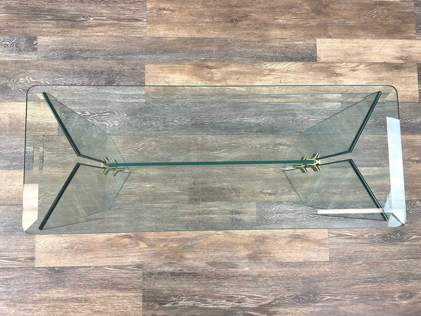 Leon Rosen Pace Collection Glass & Bronze Console Table