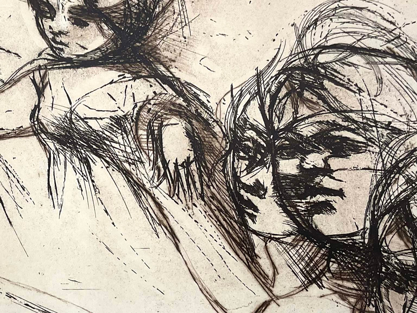 Ruth Gikow, (Ukrainian, 1913-1982), "Young Dancers", Limited Edition Etching, Signed