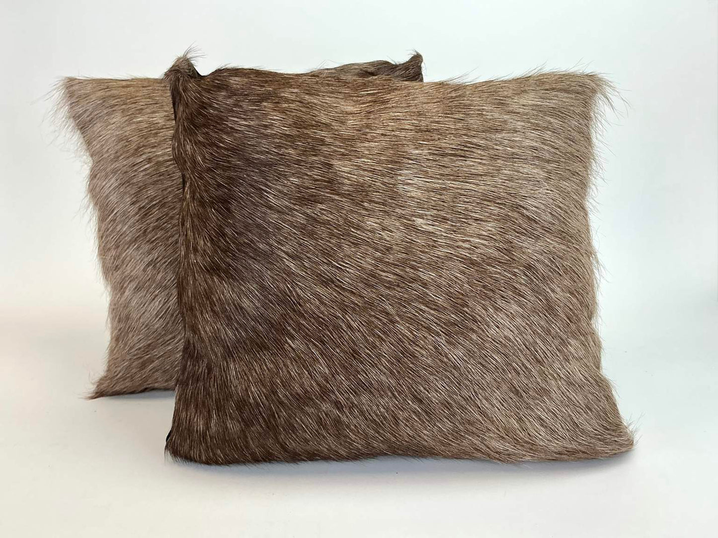 Pair of Natural Hair-on-Hide Accent Pillows