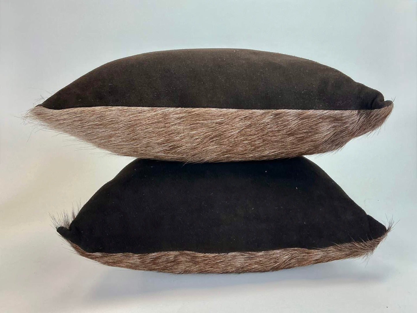Pair of Natural Hair-on-Hide Accent Pillows