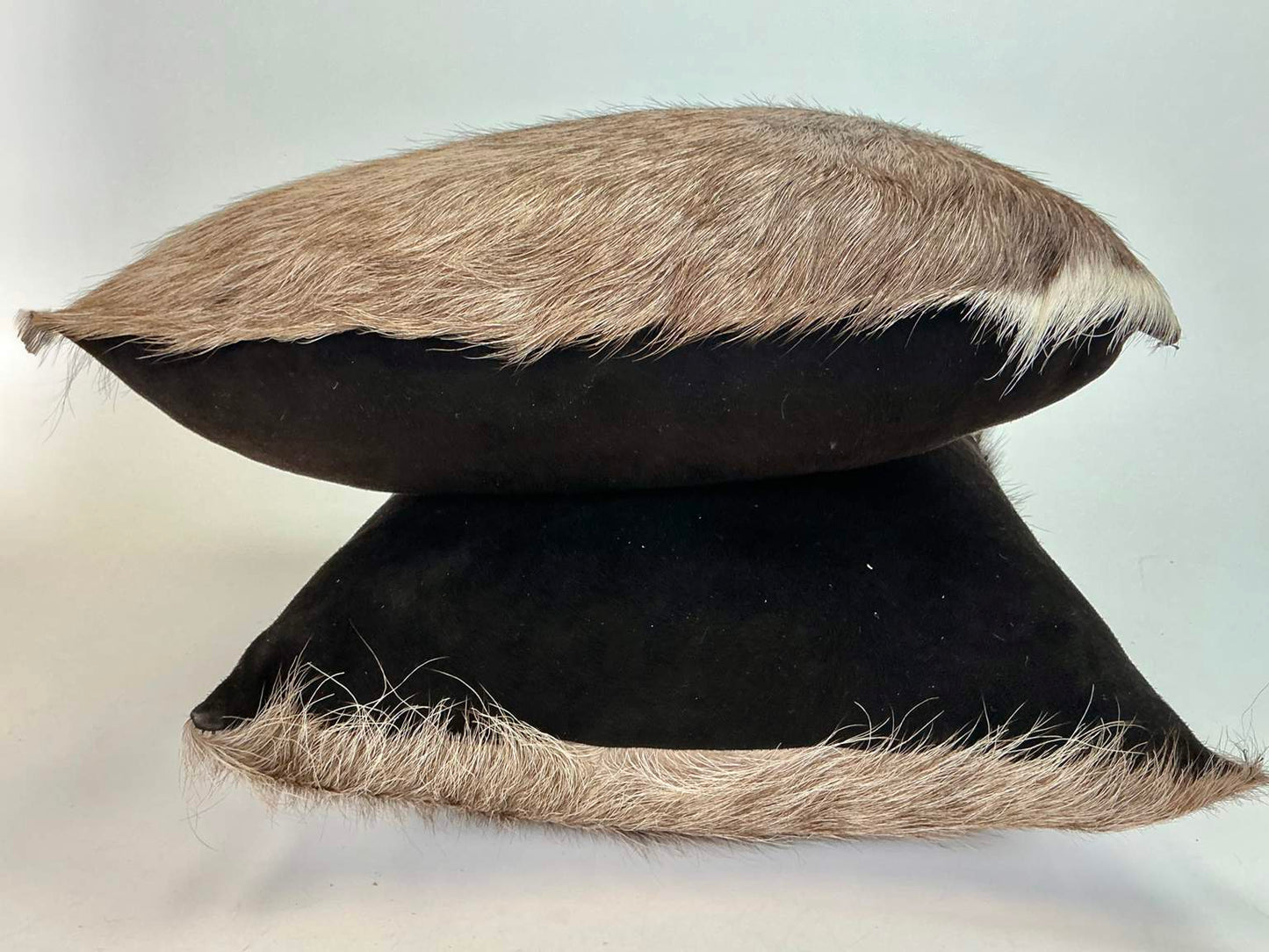 Pair of Natural Hair-on-Hide Accent Pillows