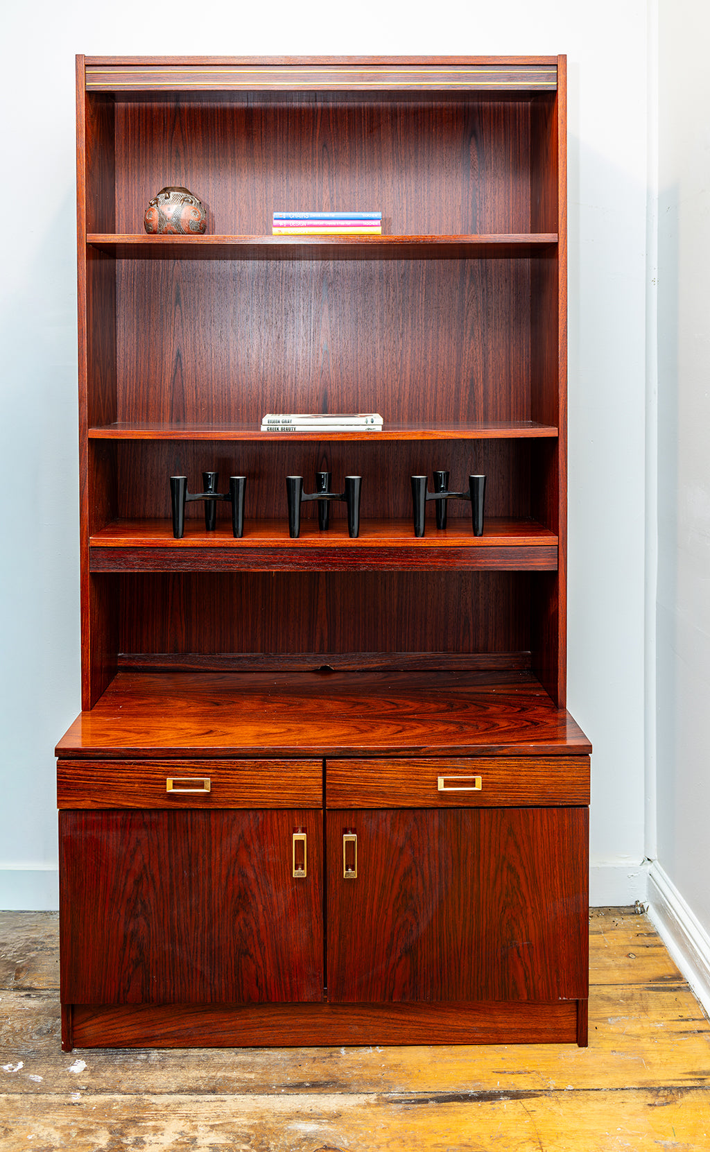 1970s Danish Rosewood Bookcase & Cabinet