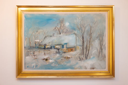 Mid 20th Century Danish Artist Knud Pedersen Landscape