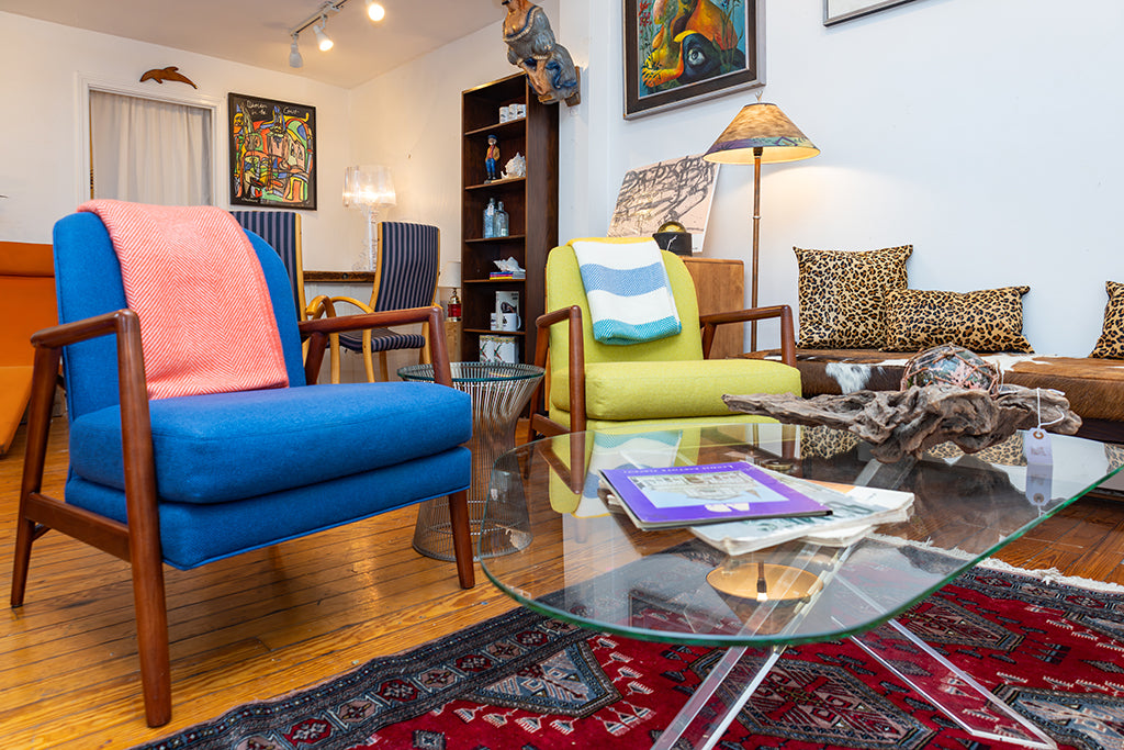 Thayer Coggin Lounge Chair - Blue