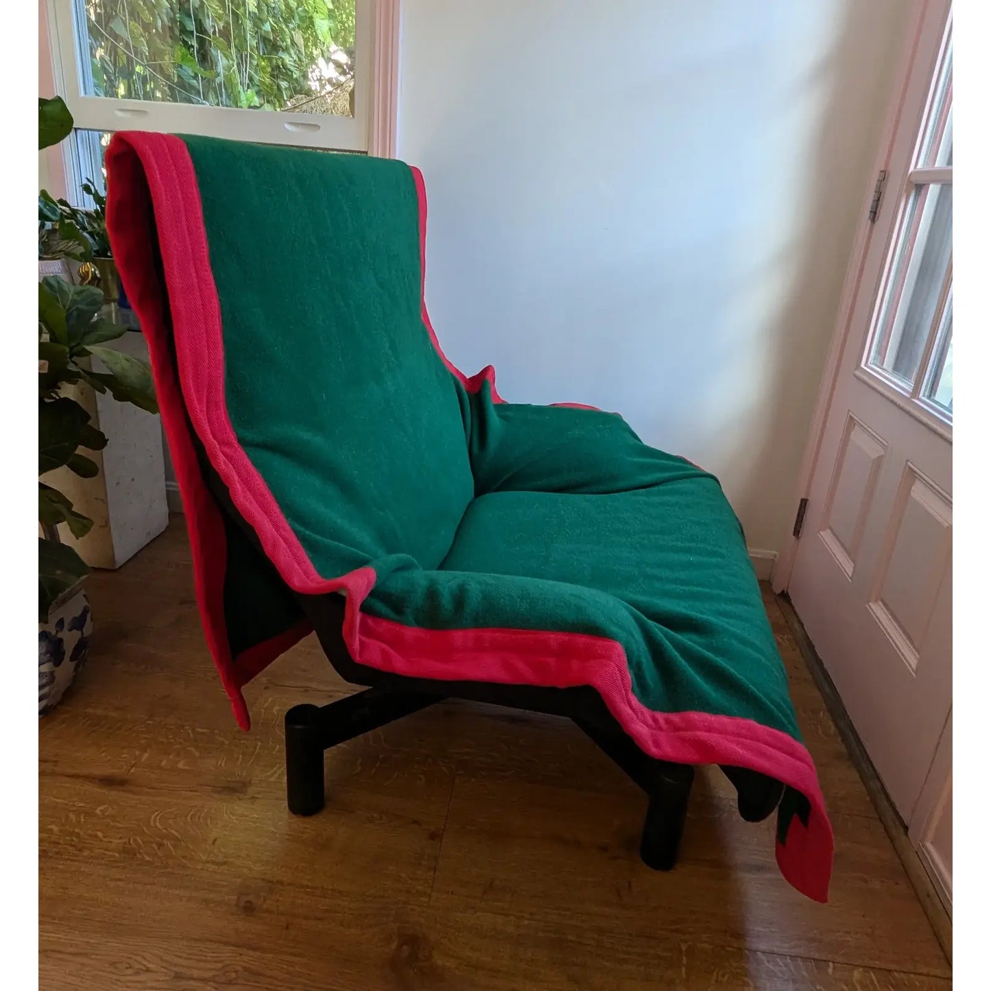 Vintage Lounge Chair & Ottoman Attributed to Vico Magistretti “Sinbad”, C. 1980